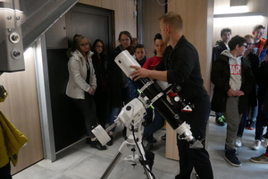 I stało się! Pierwsza grupa młodzieży już odwiedziła Astro Centrum w Chełmcu.